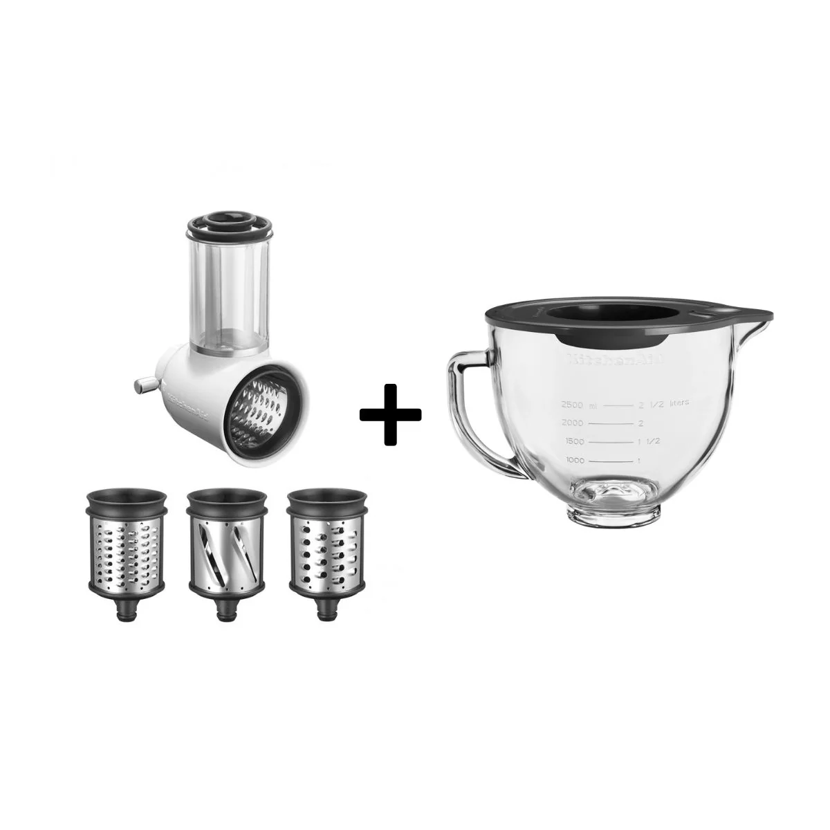 KitchenAid Set Glasschüssel 5KSM5GB + Gemüseschneider 5KSMVSA